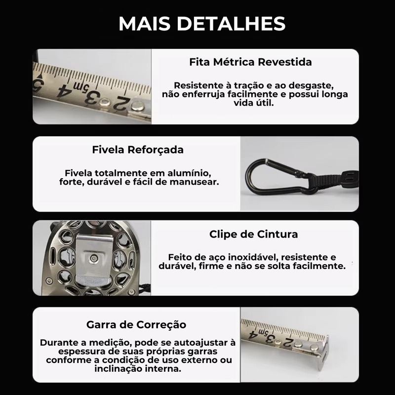 Fita Métrica Retrátil Profissional