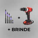 Parafusadeira + Bits K5 + Brinde